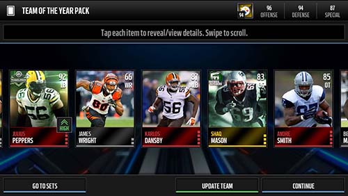 Madden Mobile TOTY Pack